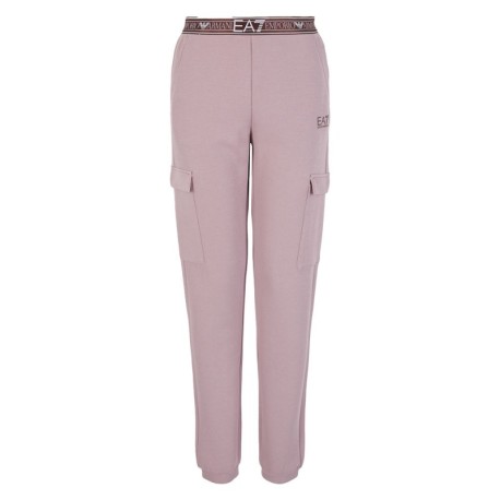 Ea7 Pantaloni Cargo Logo Piccolo Verde Donna