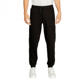 Ea7 Pantaloni Con Polsino Logo Di Lato Nero Uomo