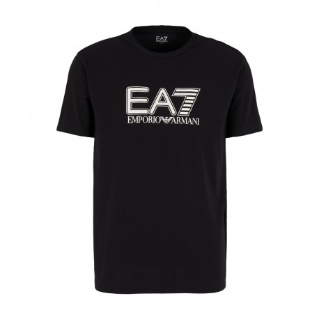 Ea7 T-Shirt Big Logo Elasticizzata Nero Uomo