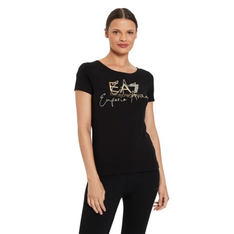 Ea7 T-Shirt Logo Bianco Donna