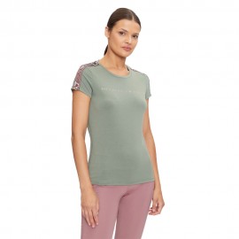 Ea7 T-Shirt Logo E Banda Verde Donna