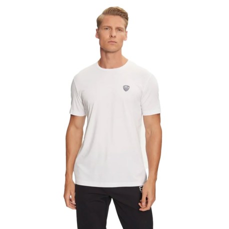 Ea7 T-Shirt Logo Piccolo Bianco Uomo