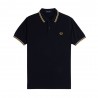 Fred Perry Polo Logo Nero Uomo