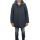 K-Way Parka Yarno Twill Marmotta Lungo Blu Uomo