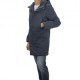 K-Way Parka Yarno Twill Marmotta Lungo Blu Uomo