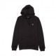 Lyle & Scott Felpa Con Cappuccio Felpata Nero Uomo