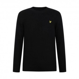 Lyle & Scott Maglioncino Caldo Cotone Nero Uomo