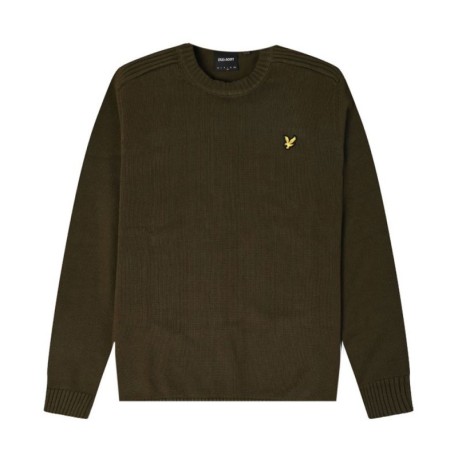 Lyle & Scott Maglioncino Caldo Cotone Verde Uomo