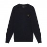 Lyle & Scott Maglioncino Giro Lana Blu Uomo