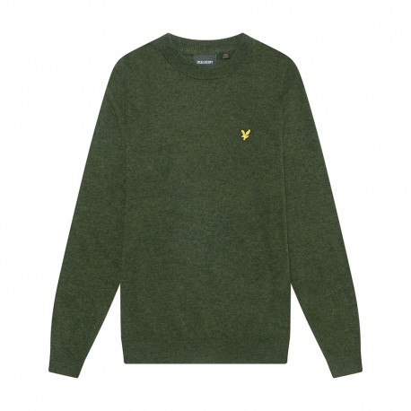 Lyle & Scott Maglioncino Giro Lana Verde Uomo