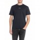 Replay T-Shirt Logo Piccolo Blu Uomo