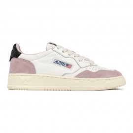 Autry Medalist Suede Low Bianco Rosa - Sneakers Donna