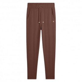 Freddy Pantaloni Slounge In Felpa Viscosa Con Inserti A Trecce Marrone Donna