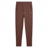 Freddy Pantaloni Slounge In Felpa Viscosa Con Inserti A Trecce Marrone Donna