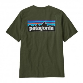 Patagonia Maglia Trekking Trekking P-6 Logo Responsabili-Tee Torrey Pine Verde Uomo