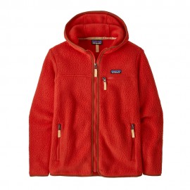 Patagonia Fleece Retro Pile Trekking Hoody Madder Red Donna