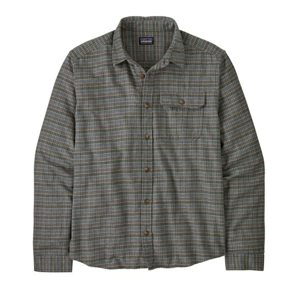 Image of Patagonia Camicia Trekking Lightweight Fjord Flannel Tracks Thermal Blue Uomo L068