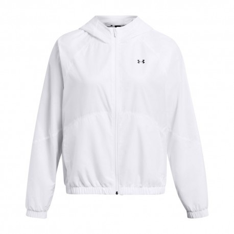 Under Armour Giubbino Sportivo Windjacket Rival Bianco Donna