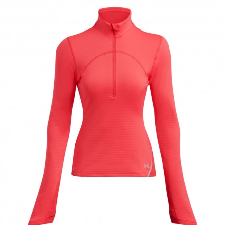 Under Armour Maglietta Palestra Vanish Con Cerniera Rosso Donna