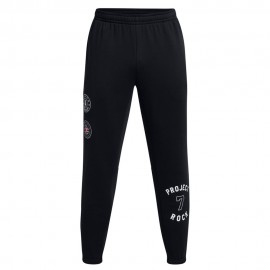 Under Armour Pantaloni Con Polsino Project Rock Icon Fleece Nero Uomo