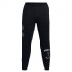 Under Armour Pantaloni Con Polsino Project Rock Icon Fleece Nero Uomo