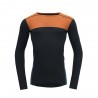 Devold Maglia Termica Trekking Lauparen Merino 190 Arancio Nero Uomo