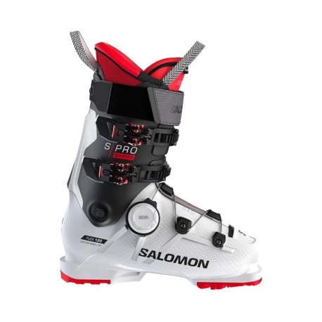 Salomon S Pro Supra Boa 120 Gw Grigio Nero Rosso - Scarponi Da Sci Uomo