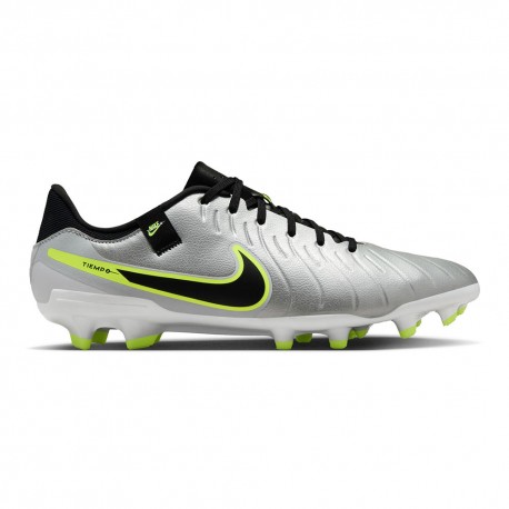 Nike Tiempo Legend 10 Acad Fg Mg Argento Nero - Scarpe Da Calcio Uomo