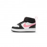 Nike Court Borough Mid 2 Td Bianco Nero Rosa - Sneakers Bambina