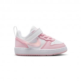 Nike Court Borough Low Recraft Td Bianco Rosa - Sneakers Bambina