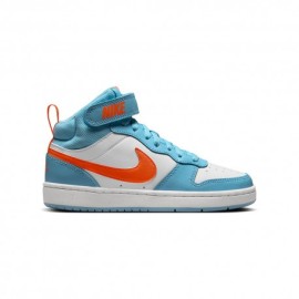 Nike Court Borough Mid 2 Gs Bianco Azzurro Ara - Sneakers Bambino