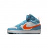 Nike Court Borough Mid 2 Gs Bianco Azzurro Ara - Sneakers Bambino