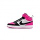 Nike Court Borough Mid 2 Gs Bianco Nero Fuxia - Sneakers Bambina