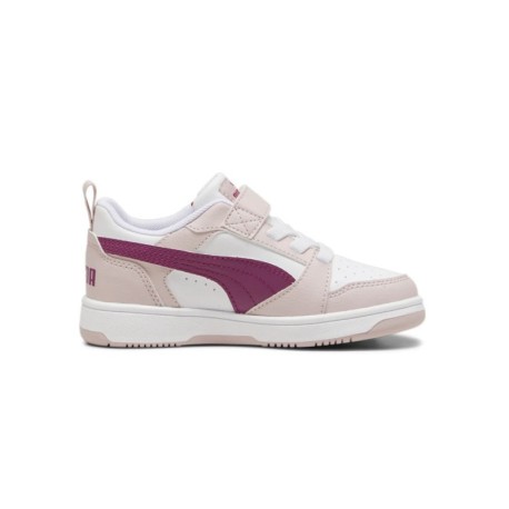 Puma Rebound V6 Lo Ac Ps Bianco Fucsia - Sneakers Bambina