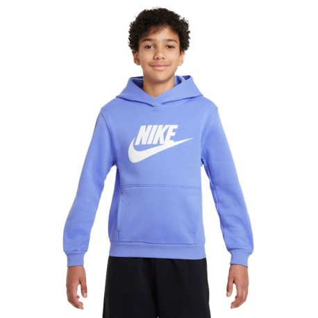 Nike Felpa Con Cappuccio Logo Azzurro Bambino