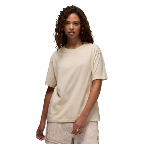 Nike Cropped T-Shirt Jordan Beige Donna