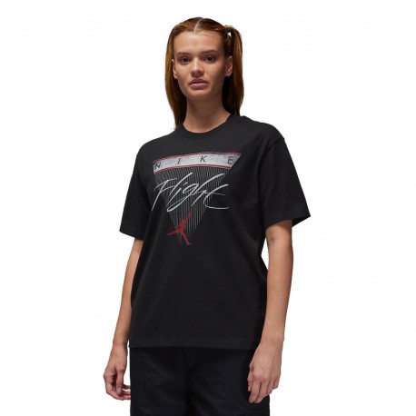 Nike T-Shirt Jordan Flight Heritage Nero Donna