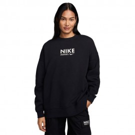 Nike Felpa Giro Nero Donna