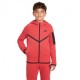 Nike Sportswear Tech Fleece Rosso Bambino