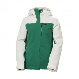 Helly Hansen Giacca Sci Snowplay B.Co Verde Donna