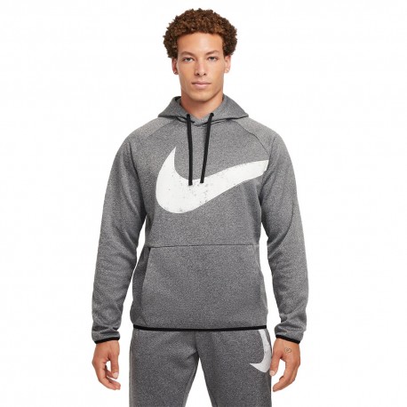 Nike Felpa Palestra Big Swoosh Nero Uomo