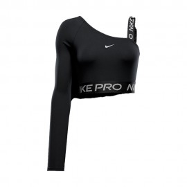 Nike Top Palestra Crop Pro Nero Donna