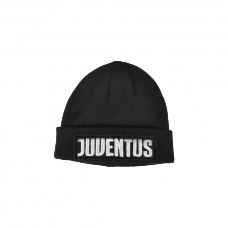 Imma Berretto Calcio Juve Ricamo 3D Nero Bianco