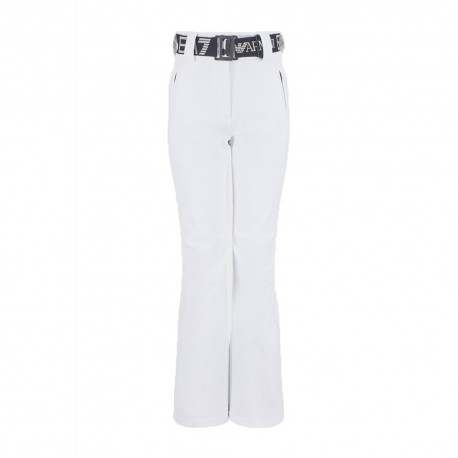 Ea7 Pantaloni Sci Cintura Bianco Donna