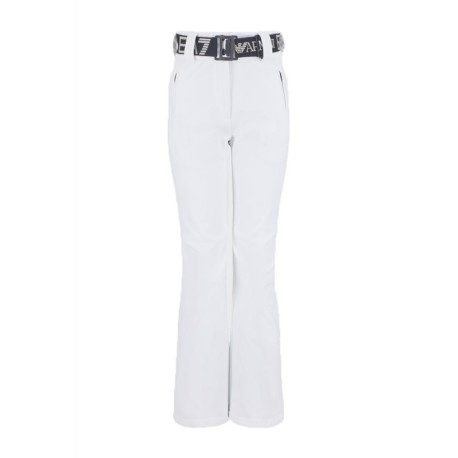 Ea7 Pantaloni Sci Cintura Bianco Donna