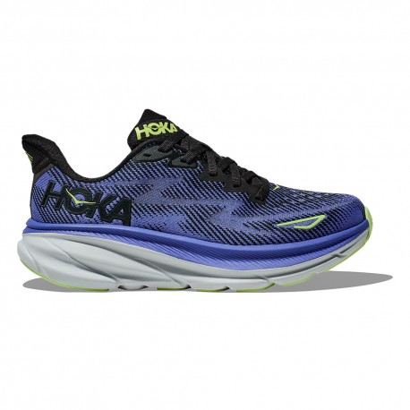 Hoka Clifton 9 Nero Stellar Blue - Scarpe Running Donna