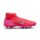 Nike Superfly 10 Academy Fg Mg Fucsia Azzurro - Scarpe Da Calcio Uomo