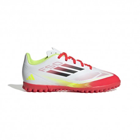 Adidas F50 Club Tf Bianco Rosso - Scarpe Da Calcio Bambino