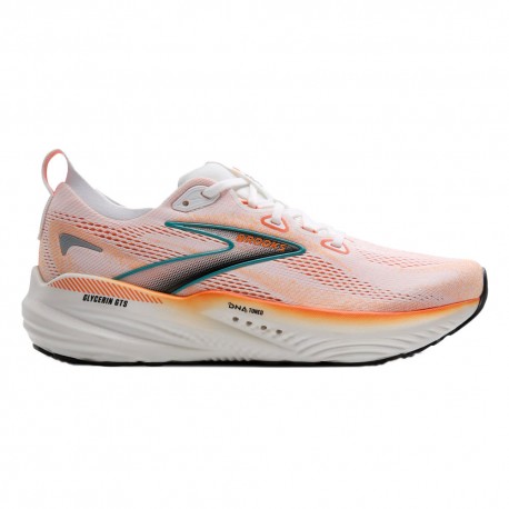 Brooks Glycerin Gts 22 Bianco Arancio Verde Blue - Scarpe Running Uomo