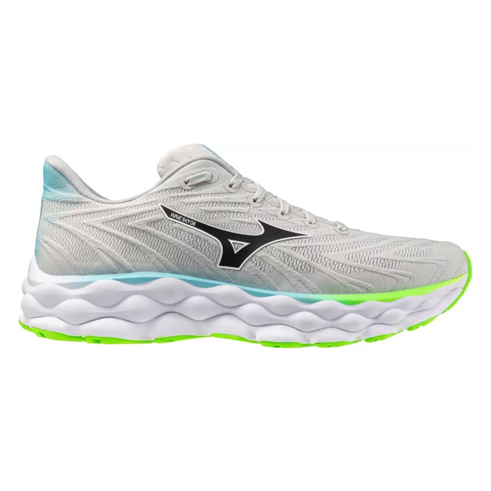 Image of Mizuno Wave Sky 8 Grigio Bianco Verde - Scarpe Running Uomo EUR 46 / UK 11068